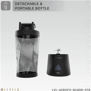 مخلوط کن شارژی لِوِلو مدل LVL-AEROFX-BLNDR-STR ظرفیت ۰.۷ لیتر با ۶ تیغ