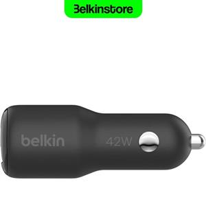 شارژر فندکی 42 وات بلکین - BoostCharge Dual Car Charger 42W - مدل CCB005qcBK